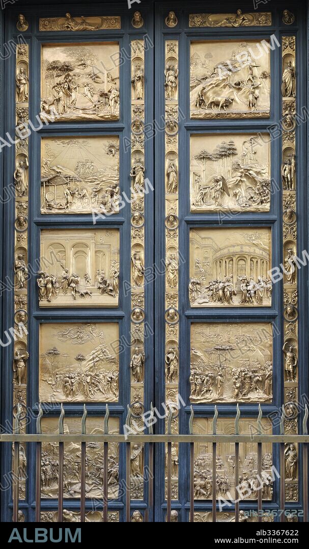 LORENZO GHIBERTI. The Gates of Paradise in the Florence Baptistery (Copy).