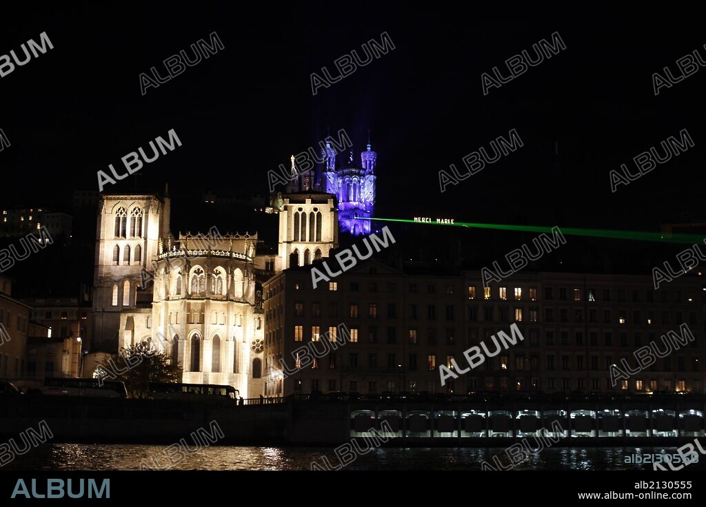 Fete des Lumieres - Festival of Lights held in Lyon every year on december 8.