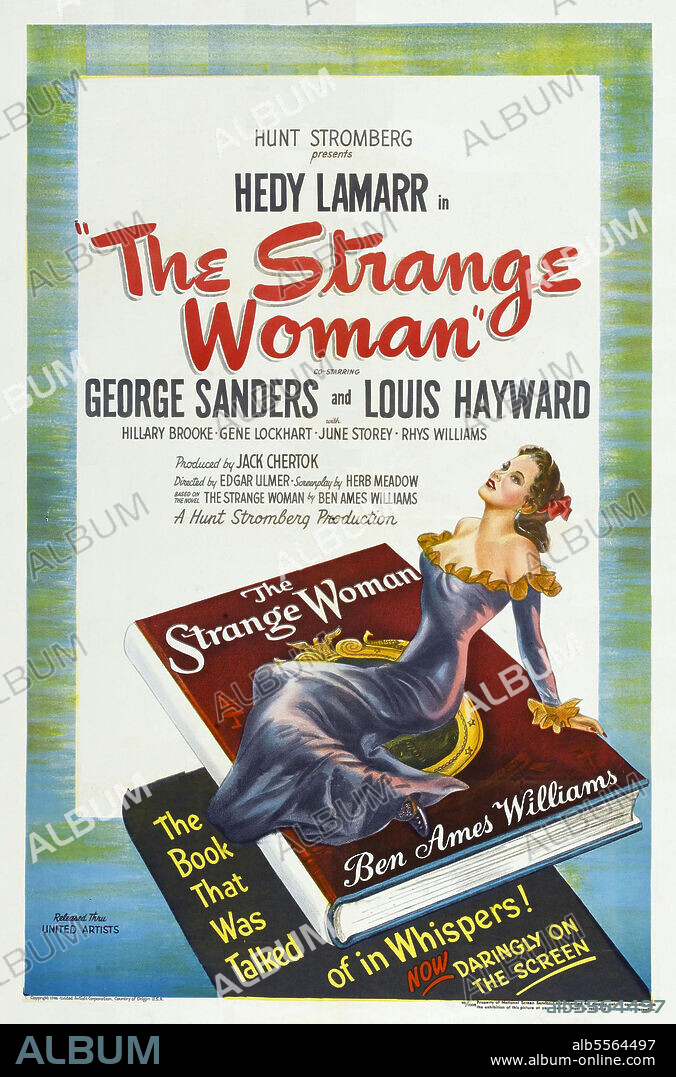 HEDY LAMARR en LA EXTRAÑA MUJER, 1946 (THE STRANGE WOMAN), dirigida por EDGAR ULMER. Copyright UNITED ARTISTS.