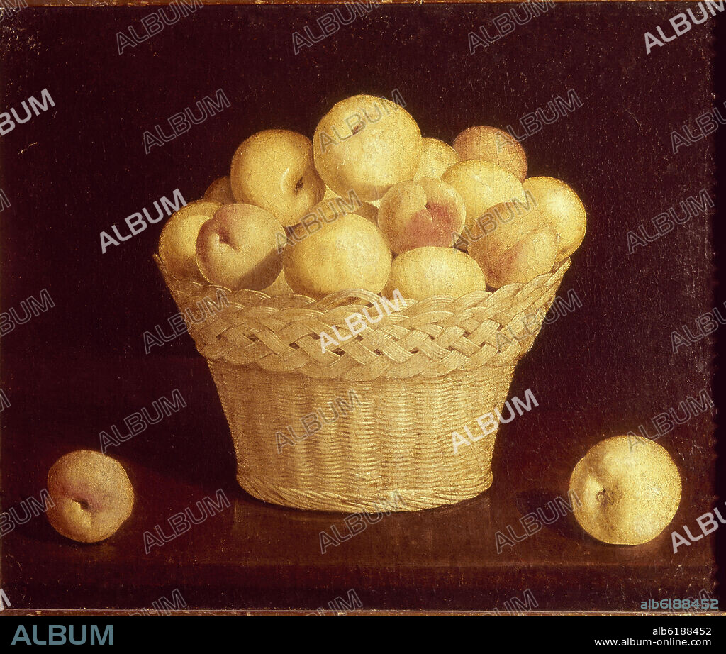 FRANCISCO DE ZURBARAN. BODEGON DE MANZANAS Y MELOCONES - SIGLO XVII - BARROCO ESPAÑOL.