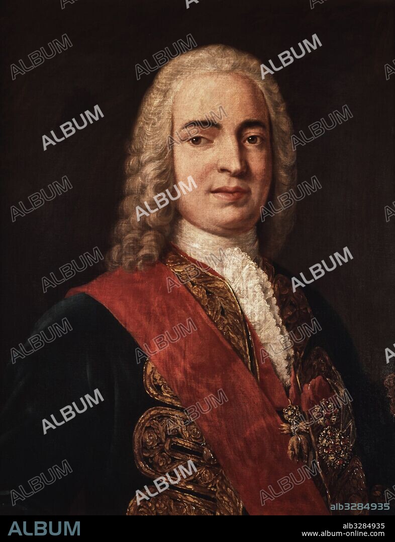 Marqués de la Ensenada (1702-81). Anónimo.Comisario de la Marina de Cádiz(1728) y El Ferrol(1781). Secretario de Hacienda,de la Guerra, de Marina y de Índias de Felipe V.