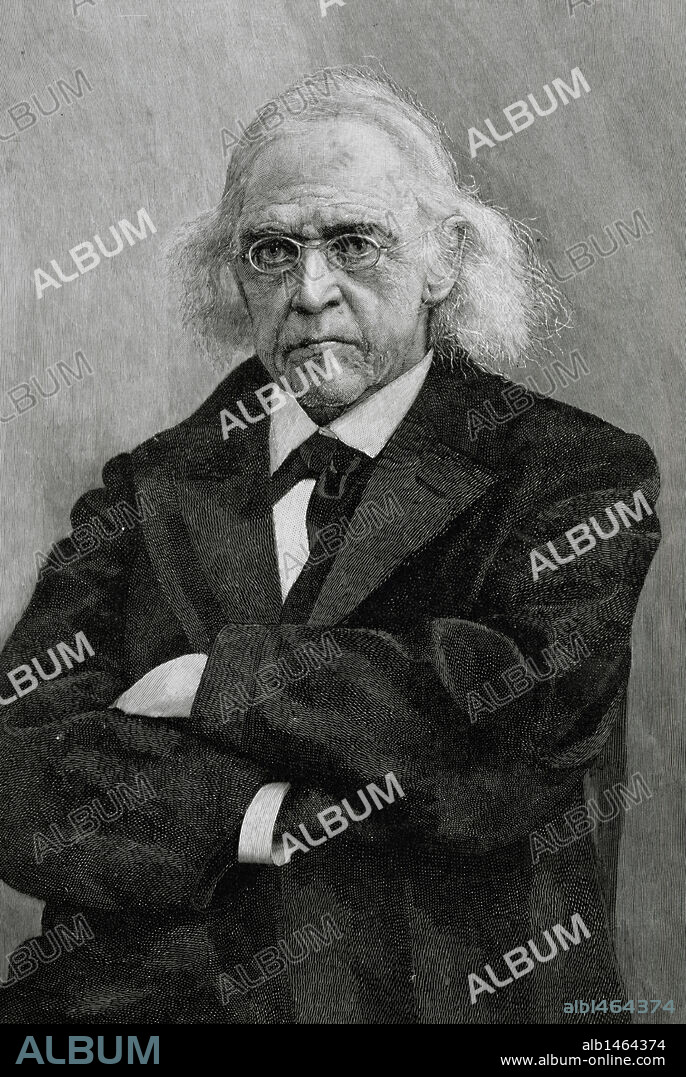 Theodor Mommsen (1817-1903). German jurist and historian. Engraving, early 20th century.