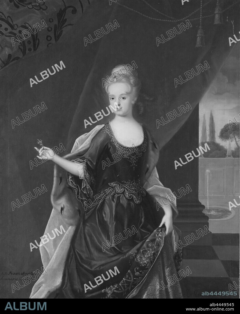 Johan Starbus, Queen Maria Charlotta Leszczynska, Maria Leszczynska, 1703-1768, Princess of Poland, Queen of France, painting, portrait, Marie Leszczynska, 1712, oil on canvas, Height, 146 cm (57.4 inches), Width, 117, cm (46 inches), Signed, J. Starbus Pinx orgenal.