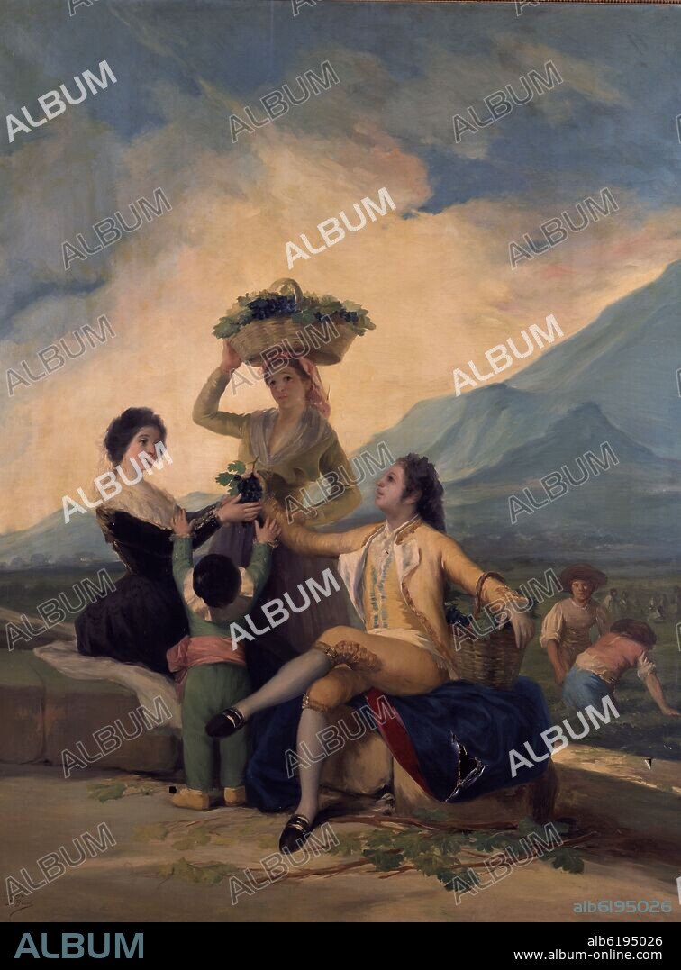 L. BEROT. LA VENDIMIA (COPIA DE GOYA) - OLEO/LIENZO - 232X180 CM.