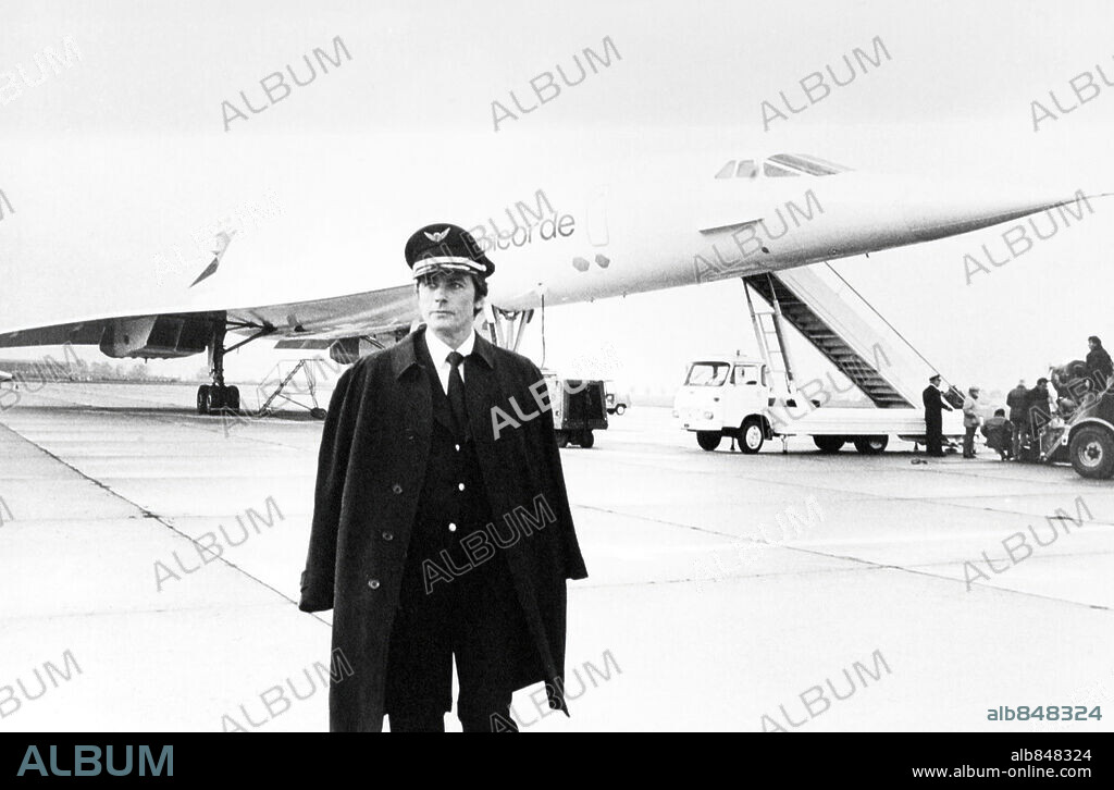 ALAIN DELON in CONCORDE: THE CONCORDE: AIRPORT '79, 1979, directed by DAVID LOWELL RICH. Copyright UNIVERSAL PICTURES.