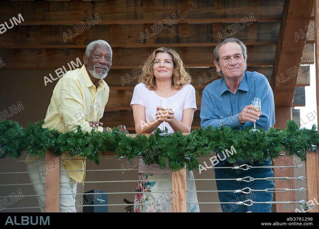 MORGAN FREEMAN, RENE RUSSO and TOMMY LEE JONES in JUST GETTING STARTED, 2017, directed by RON SHELTON. Copyright BROAD GREEN PICTURES/ENDURANCE MEDIA/ENTERTAINMENT ONE / JACOBS, LEWIS.