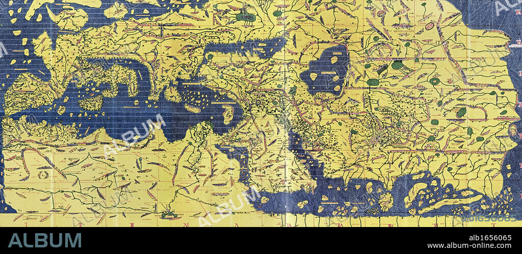 The Tabula Rogeriana, drawn by al-Idrisi for Roger II of Sicily in 1154, an important ancient world map.