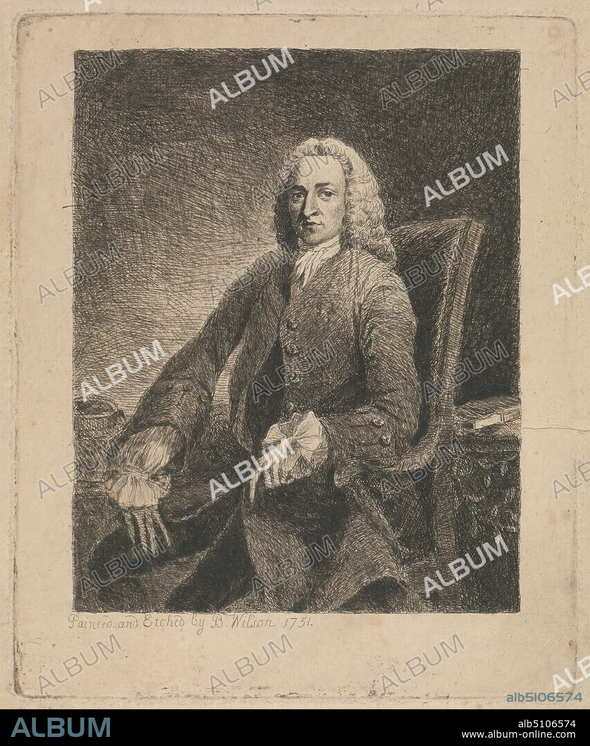 Portrait of a Man, Benjamin Wilson, 17211788, British, after Benjamin Wilson, 17211788, British, 1751, science.