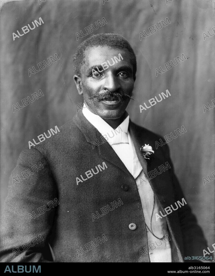 Photographic print of George Washington Carver (born into slavery in 1861or1864 - 1943), half-length portrait, facing right, Tuskegee Institute, Tuskegee, Alabama by Benjamin Frances Johnston, (1864-1952).