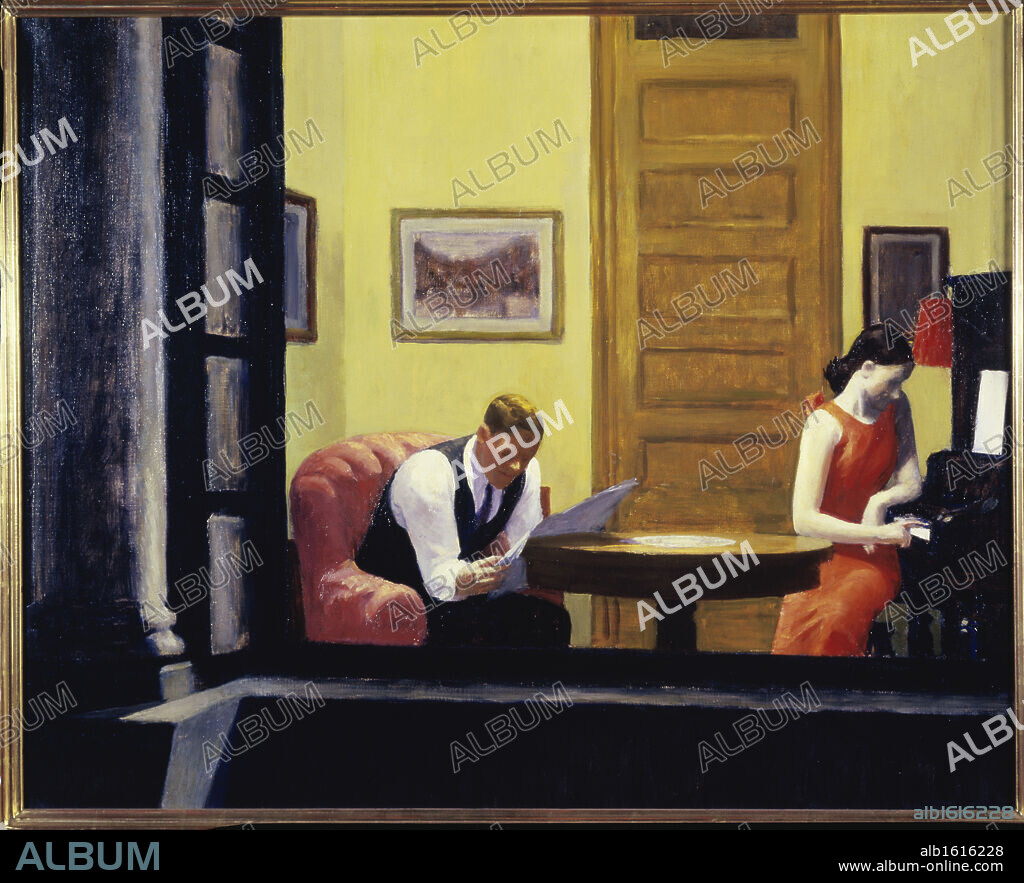 Room in New York by Edward Hopper, oil on canvas, 1882-1967, USA, University of Nebraska, Sheldon Memorial Art Gallery.