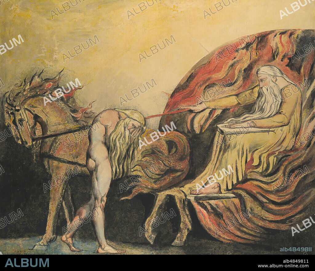 WILLIAM BLAKE. God Judging Adam, ca. 1795.