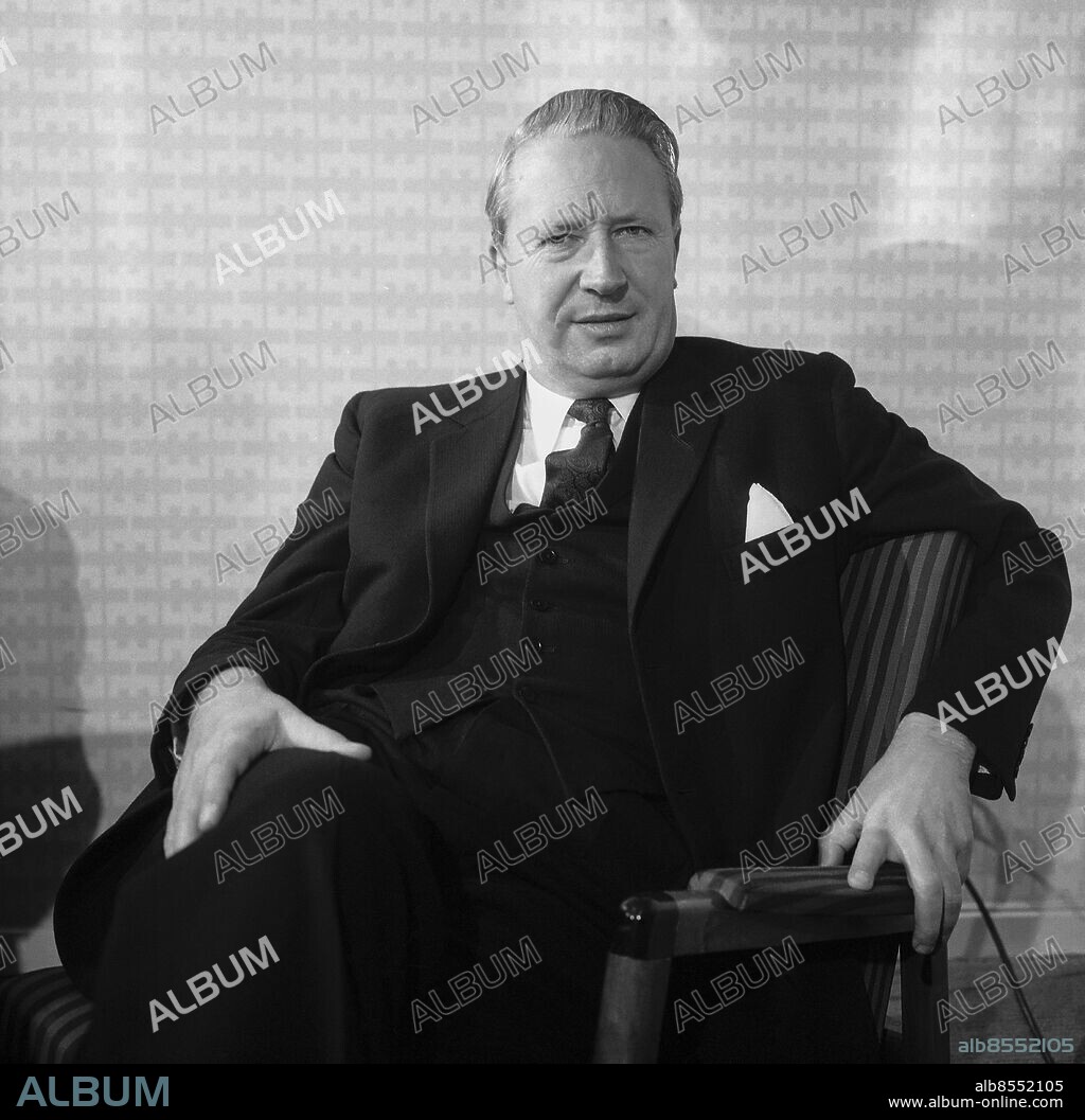 STOCKHOLM 1960-12-01. Edward Heath, brittisk konservativ politiker och Lord Privy Seal . Foto: TT Historical / Kod 1902.