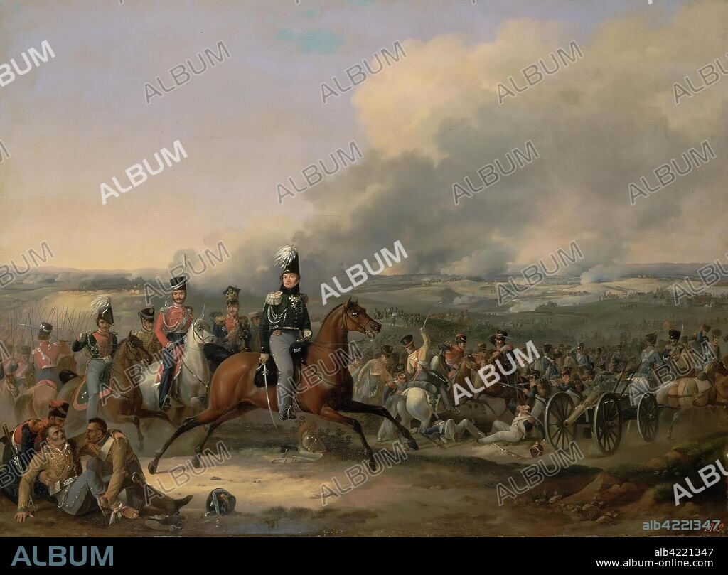 DESARNOD, AUGUSTE-JOSEPH, THE ELDER. '"Attack of the Uvarov Cavalry at Borodino"'. Russia, First half of the 19th century. Dimensions: 105x141 cm.