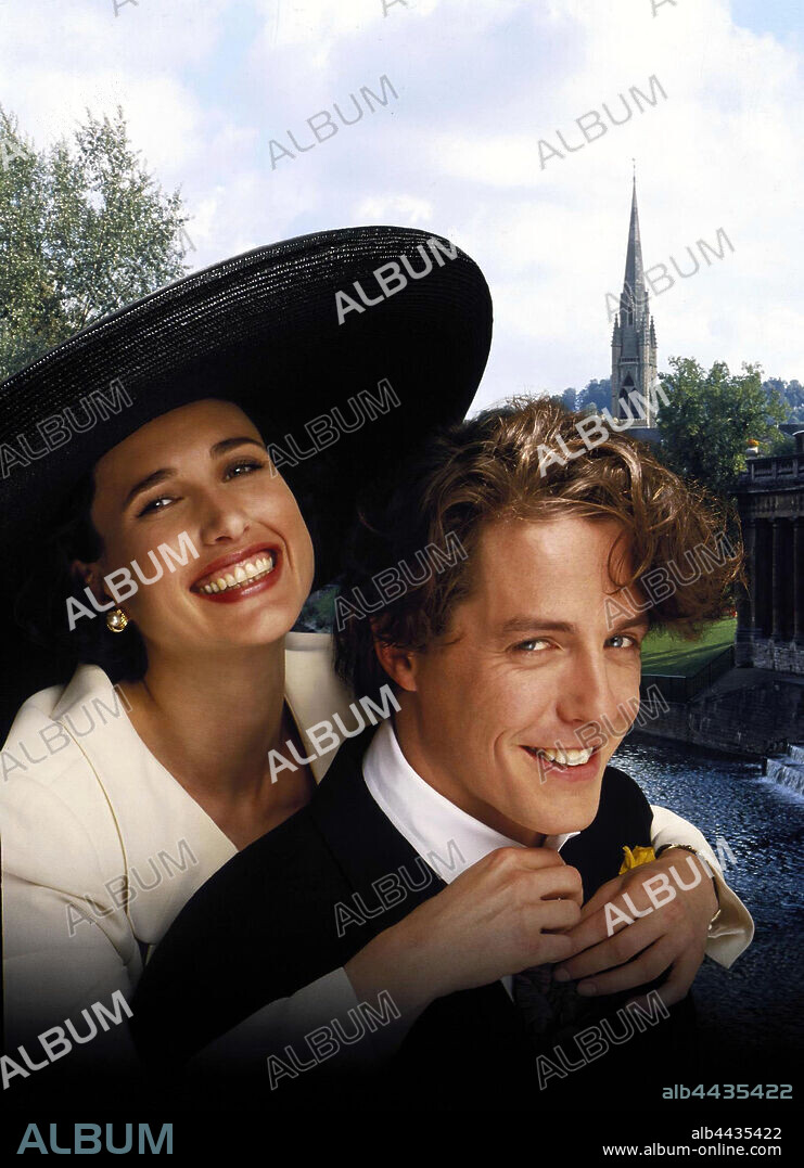 ANDIE MacDOWELL y HUGH GRANT en CUATRO BODAS Y UN FUNERAL, 1994 (FOUR WEDDINGS AND A FUNERAL), dirigida por MIKE NEWELL. Copyright GRAMERCY PICTURES.