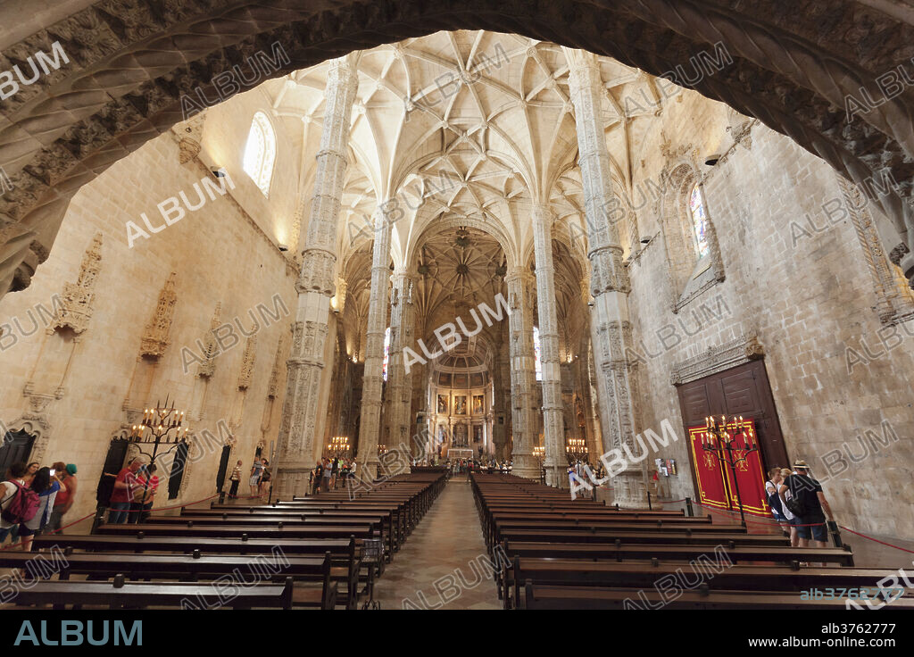 Mosteiro dos Jeronimos (Monastery of the Hieronymites), UNESCO World Heritage Site, Belem, Lisbon, Portugal, Europe.
