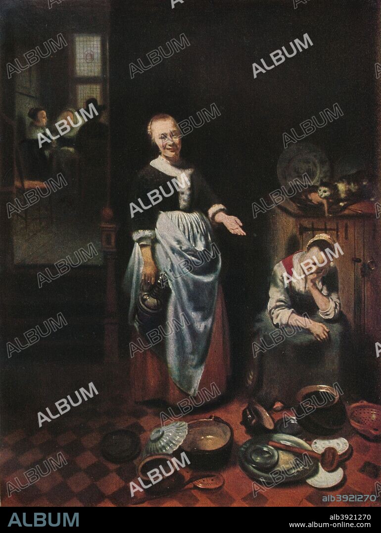 'The Idle Servant', 1655. Painting held in The National Gallery, London. From A History of Painting, Volume V by Haldane MacFall [T. C. and E. C. Jack, London & Edinburgh, 1911].