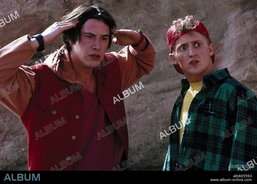 ALEX WINTERS y KEANU REEVES en EL ALUCINANTE VIAJE DE BILL Y TED, 1991 (BILL & TED'S BOGUS JOURNEY), dirigida por PETER HEWITT. Copyright ORION PICTURES.