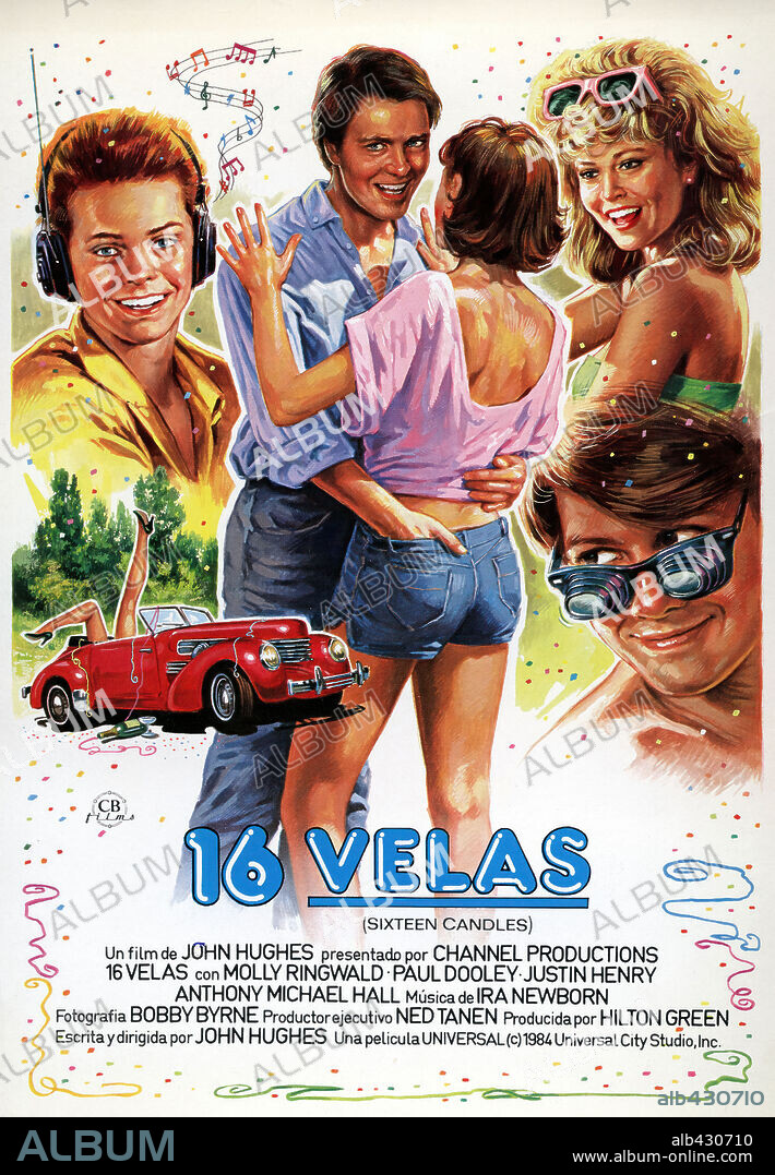 Poster de DIECISÉIS VELAS, 1984 (SIXTEEN CANDLES), dirigida por JOHN HUGHES. Copyright UNIVERSAL PICTURES.