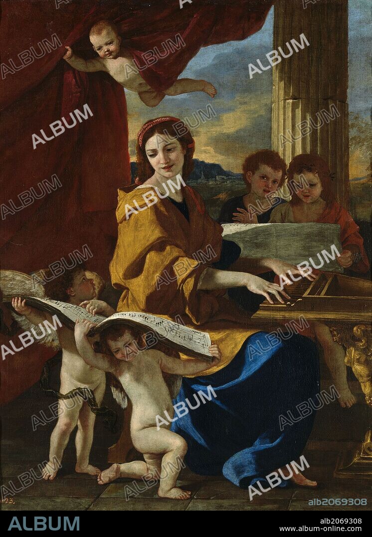 Nicolas Poussin / 'Saint Cecile', ca.  1635, French School, Oil on canvas, 117,7 cm x 89 cm, P02317.