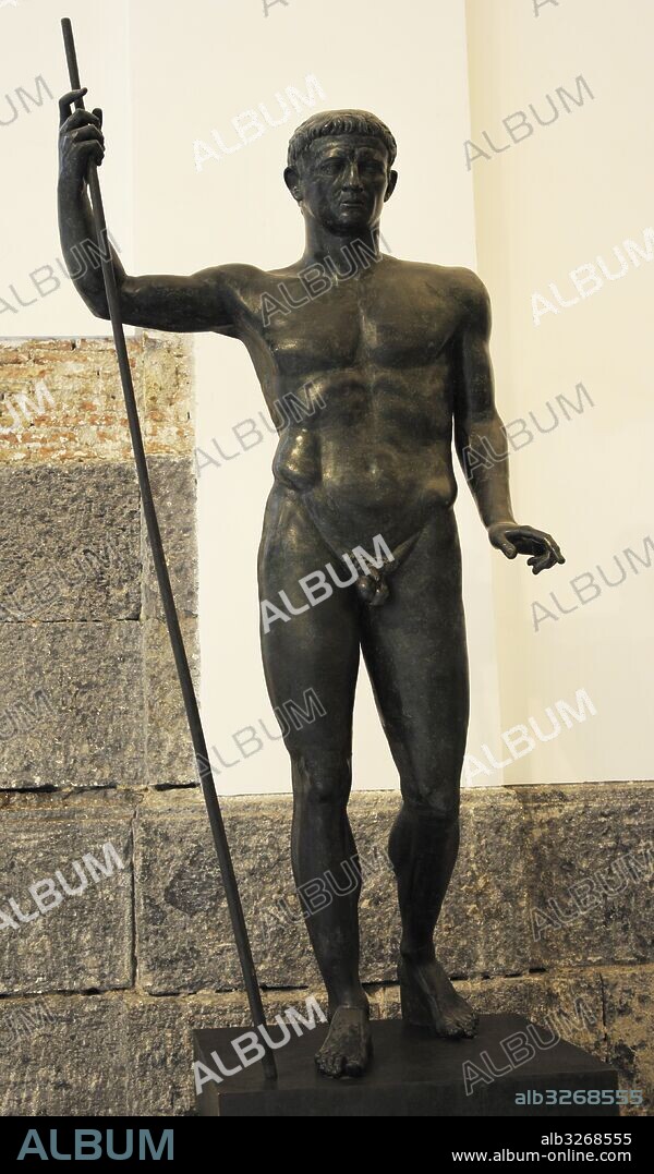 Claudius (10Bc-54 AD). Roman emperor from 41-54. Julio-Claudian dynasty. Bronze, statue from Augusteum, Herculaneum, Italy. National Arhaeological Museum. Naples. Italy.