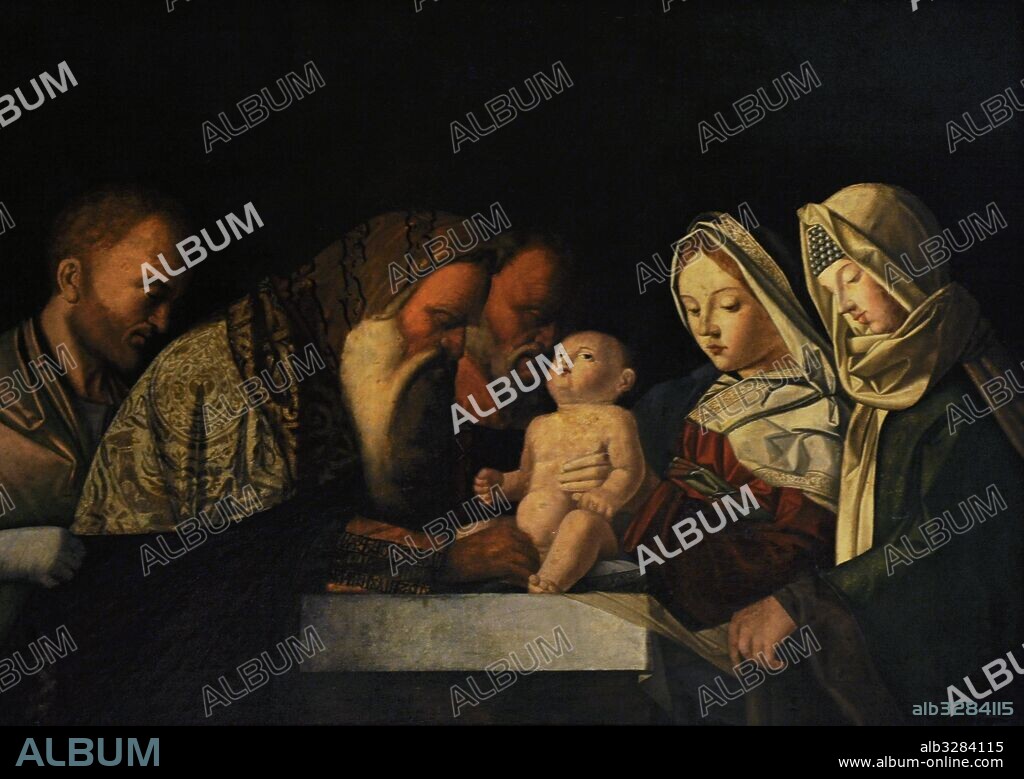 Giovanni Bellini, llamado Il Giambellino (1432-1516). Pintor italiano renacenista. Circuncisión, hacia 1500. Colección Borbón. Museo de Capodimonte. Nápoles. Italia.