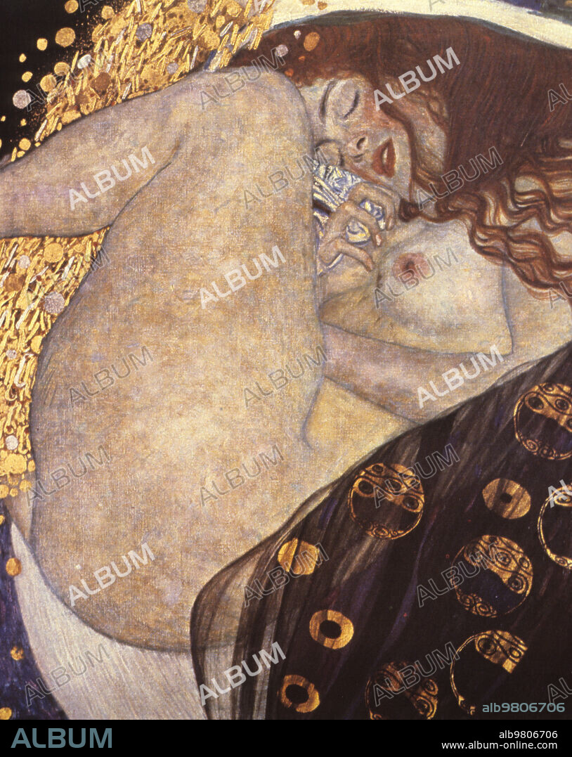 Gustav klimt painting, danae.