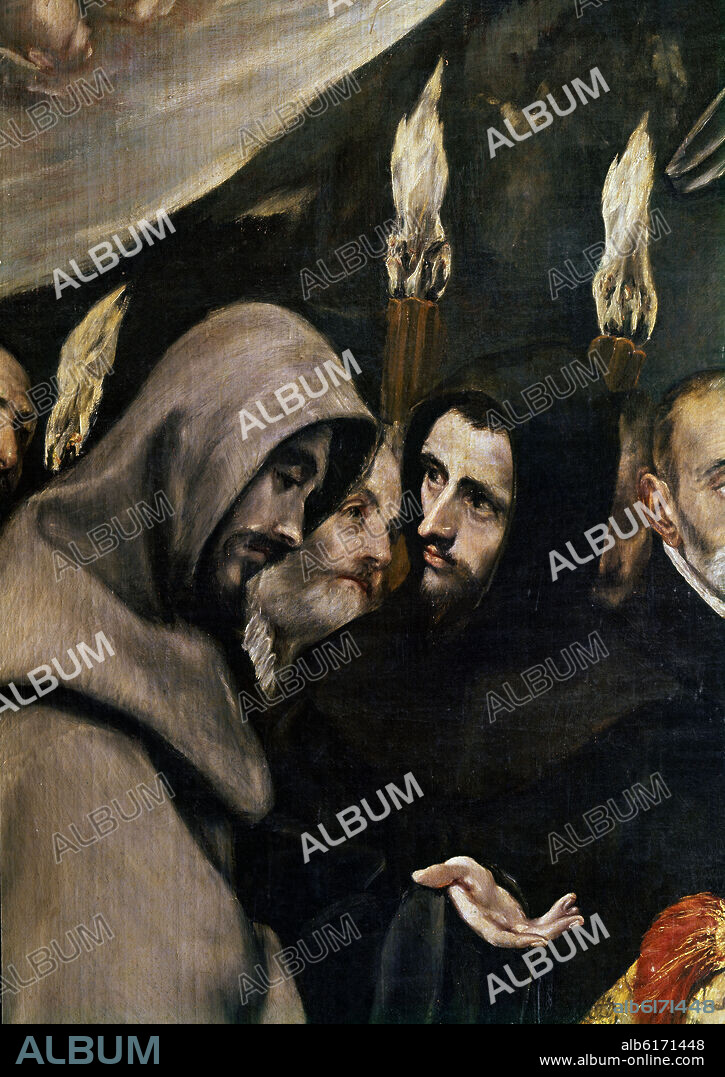 EL GRECO. EL ENTIERRO DEL CONDE ORGAZ - DETALLE DE UN FRAILE AGUSTINO Y UN FRAILE FRANCISCANO - 1586/1588 - O/L - MANIERISMO ESPAÑOL - Conj nº 282.
