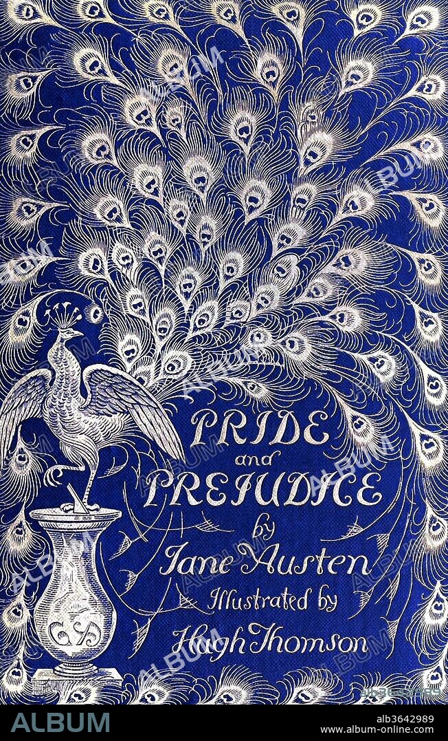 Pride and Prejudice is a novel of manners by Jane Austen, first published in 1813. The story follows the main character, Elizabeth Bennet, as she deals with issues of manners, upbringing, morality, education, and marriage in the society of the landed gentry of the British Regency. Hugh Thomson (1 June 1860 – 7 May 1920) was an Irish Illustrator born at Coleraine near Londonderry. He is best known for his pen-and-ink illustrations of works by authors such as Jane Austen, Charles Dickens, and J. M. Barrie., Hugh Thomson, 1894.