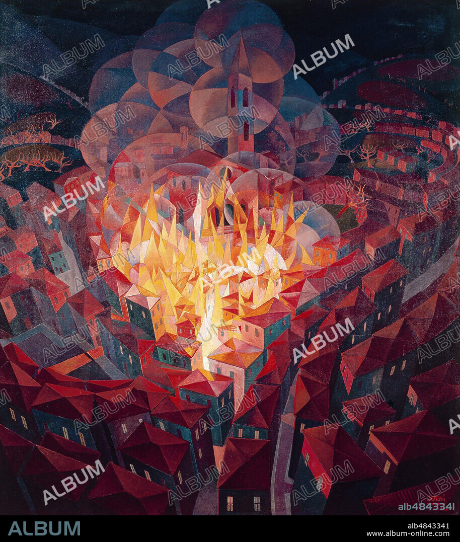 GERARDO DOTTORI. Burning City (Incendio città).