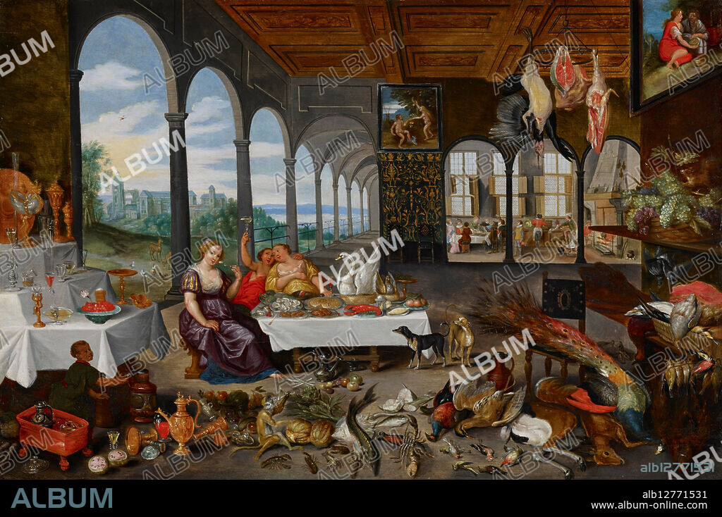 JAN BRUEGHEL THE YOUNGER. The Sense of Taste, 1618.