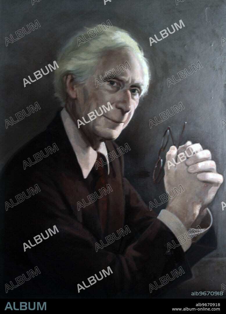 ALBERTO DUCE. RUSSELL , BERTRAND. FILOSOFO BRITANICO . 1872 - 1970. OLEO REALIZADO POR A . DUCE.