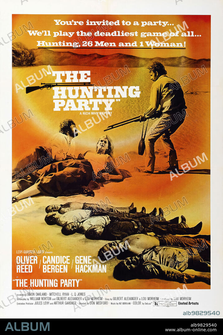 Affiche de LES CHAROGNARDS, 1971 (THE HUNTING PARTY), réalisé par DON MEDFORD. Copyright UNITED ARTISTS.