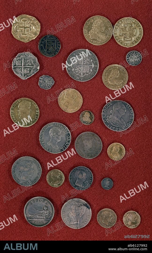 MONEDAS ACUÑADAS EN MADRID DE 1813 A 1890:ESCUDOS,REALES,PESETAS DUROS.