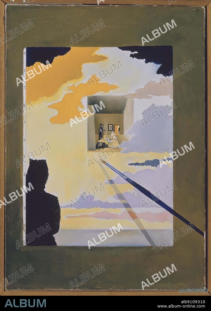 SALVADOR DALÍ. Salvador Dalí/ Las Meninas (obra estereoscópica) (Las Meninas [Stereoscopic Work])
Oil on canvas, 35,5 x 25 cm, 1975-1976.