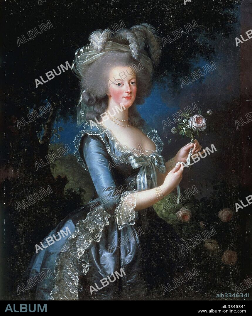 MARIE LOUISE ELISABETH VIGéE-LEBRUN. Marie Antoinette à la Rose.