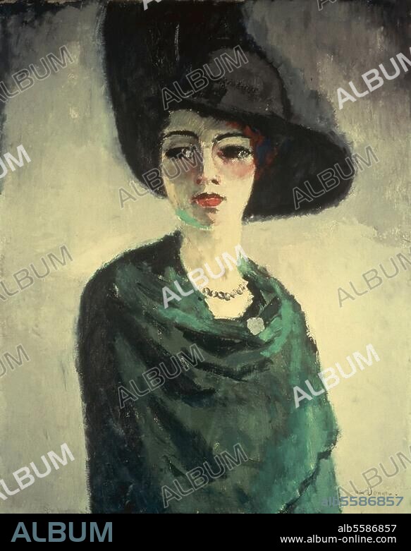 KEES VAN DONGEN. Dongen, Kees van. 1877-1968. "Dame mit schwarzem Hut", 1908. Öl auf Leinwand, 100 × 81 cm. St. Petersburg, Staatliche Ermitage.