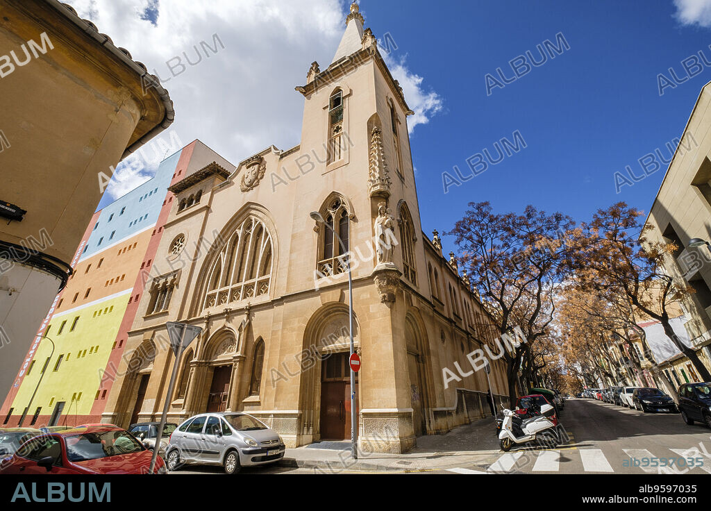 colegio y iglesia de la virgen del Carmen, Palma, Mallorca, balearic islands, Spain.