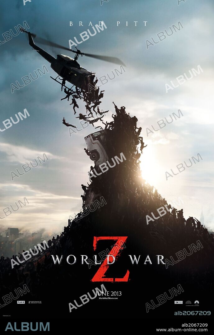 Poster de GUERRA MUNDIAL Z, 2013 (WORLD WAR Z), dirigida por MARC FORSTER. Copyright PLAN B ENTERTAINMENT.