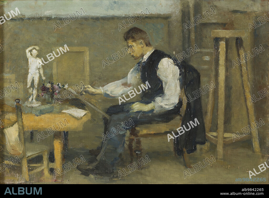 OTTO HOLMSTROM. A Man Drawing, 1893.