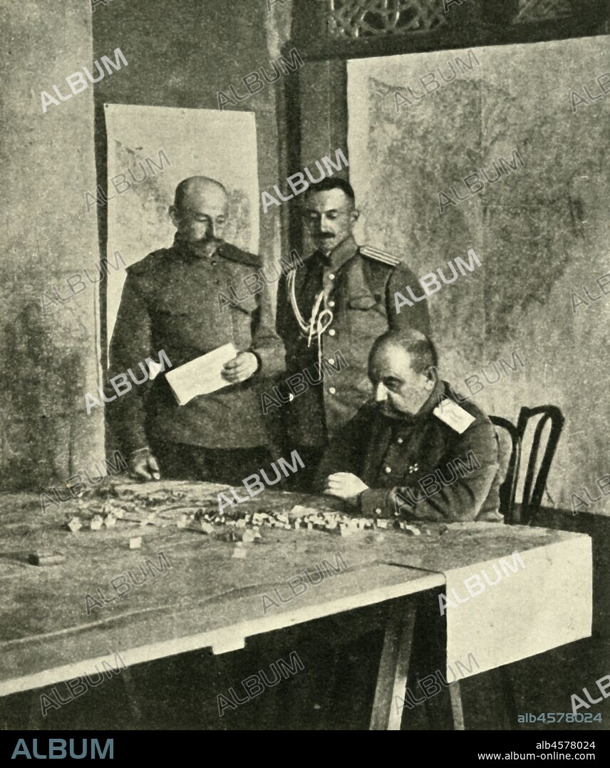 General Nikolai Yudenich, First World War, 1914-1918, (c1920). 'The Grand Duke's Master Strategist: General Judenich, who planned the Russian campaigns in Asia Minor, Persia, and Mesopotamia'. Nikolai Nikolayevich Yudenich (1862-1933) was a commander of the Russian Imperial Army. From "The Great World War: A History", Volume V, edited by Frank A Mumby. [The Gresham Publishing Company Ltd, London, c1920].