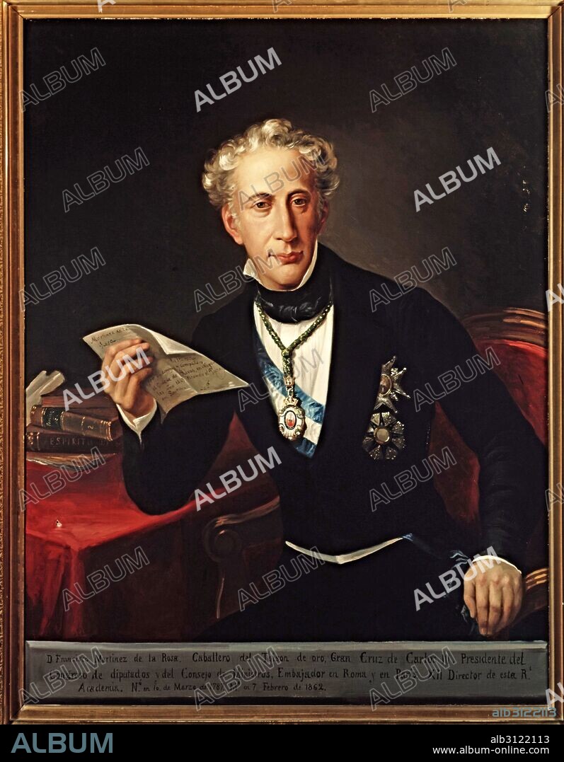 ANÓNIMO. Francisco Martínez de la Rosa (1787-1862).Dramaturgo, poeta, filósofo y político andaluz.