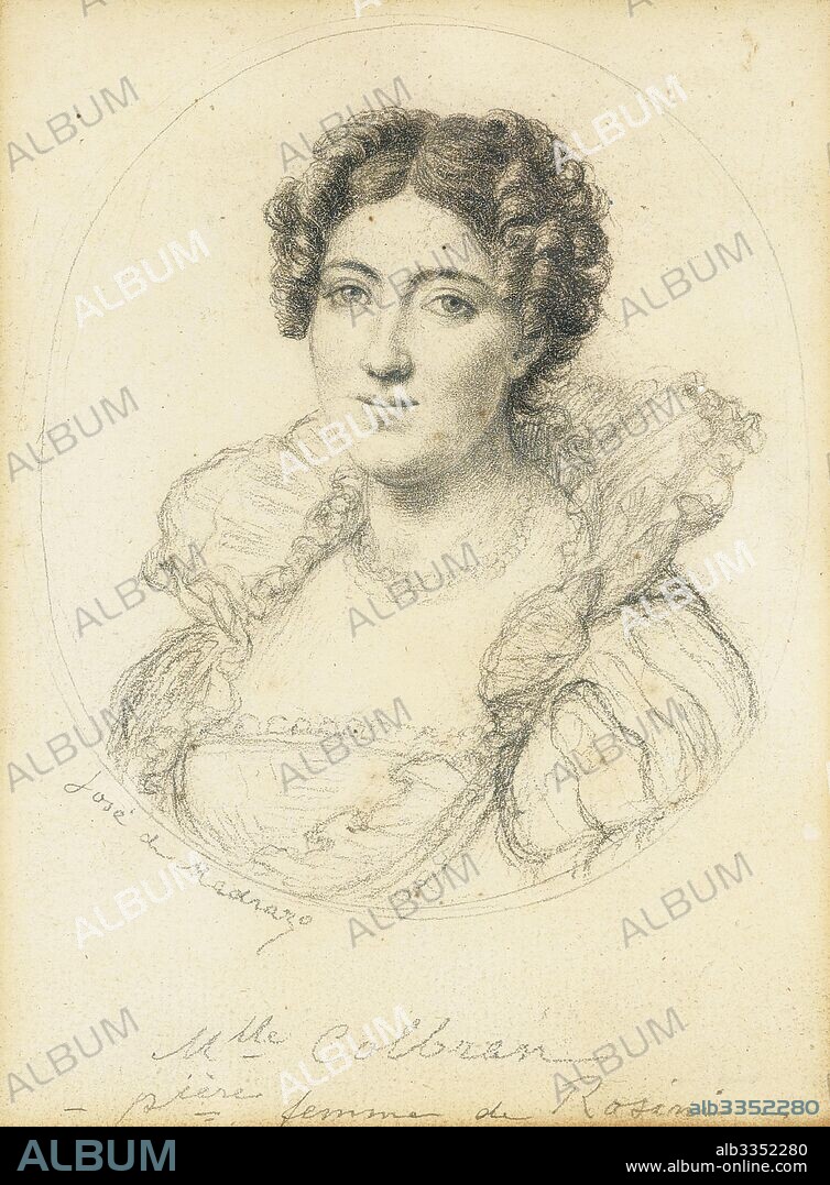 JOSE MADRAZO. Portrait of the mezzo-soprano Isabella Colbran (1785-1845).