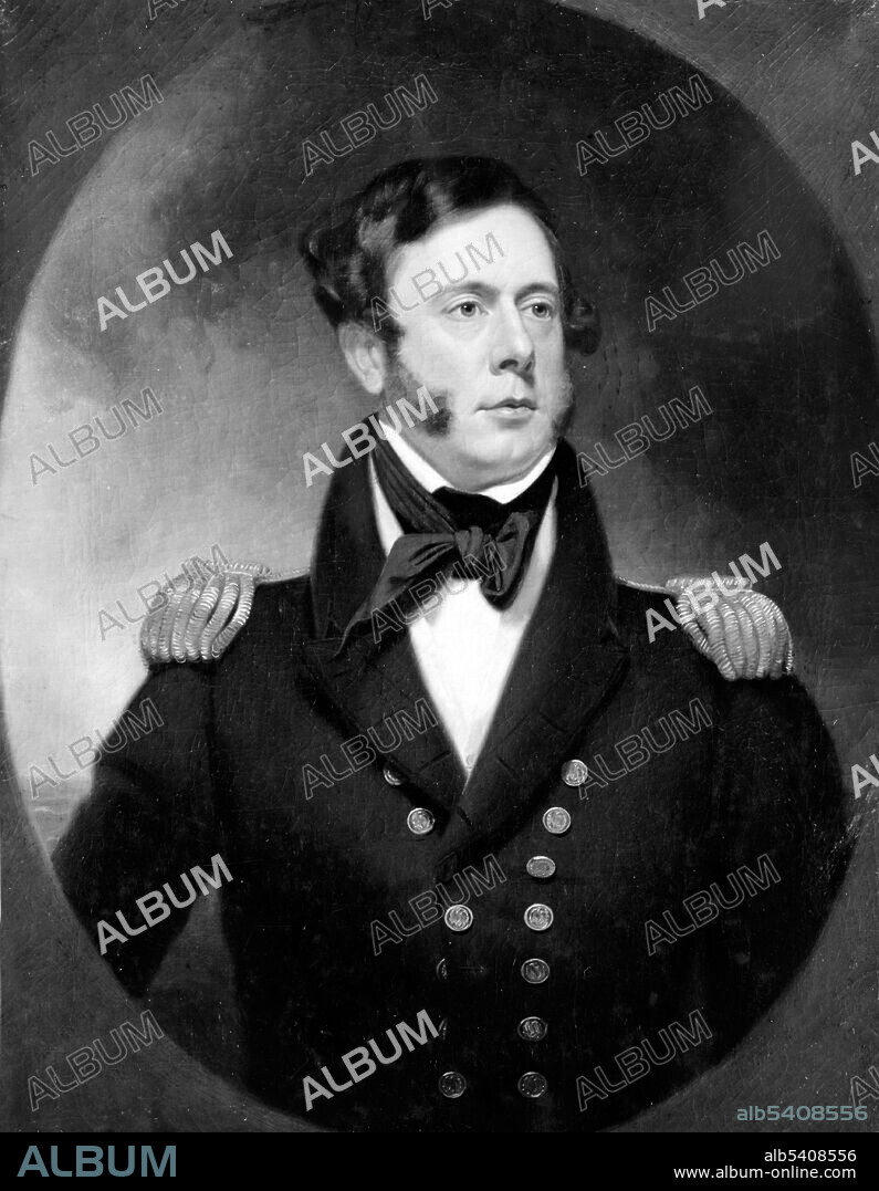 Matthew Calbraith Perry (April 10, 1794 - March 4, 1858) was a Commodore of the US Navy who commanded ships in several wars, including the War of 1812 and the Mexican-American War (1846–1848). He played a leading role in the opening of Japan to the West with the Convention of Kanagawa in 1854. Perry was interested in the education of naval officers, and assisted in the development of an apprentice system that helped establish the curriculum at the United States Naval Academy. He organized America's first corps of naval engineers, and conducted the first U.S. naval gunnery school. (cropped and cleaned).