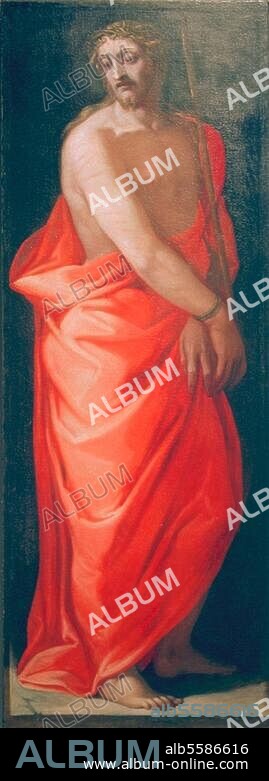 GIUSEPPE VALERIANO. Valeriano, Giuseppe and Gaspare Celio (1571-1640). "Ecce Homo", before 1597. Oil on canvas, 210 × 72 cm. From a series of four images depicting the Passion of Christ. Rome, Il Gesu, Cappella della Passione.