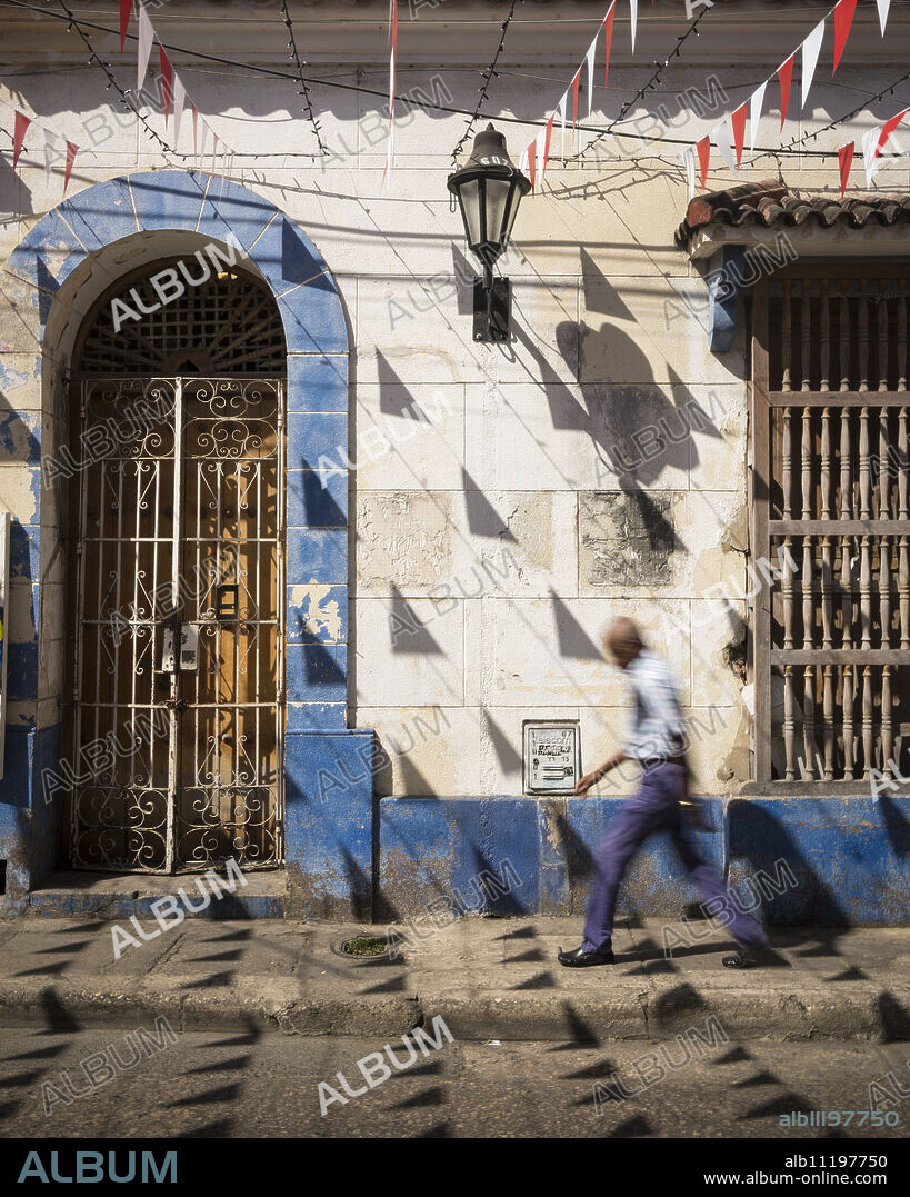 Street scene, Getsemani Barrio, Cartagena, Bolivar Department, Colombia, South America.