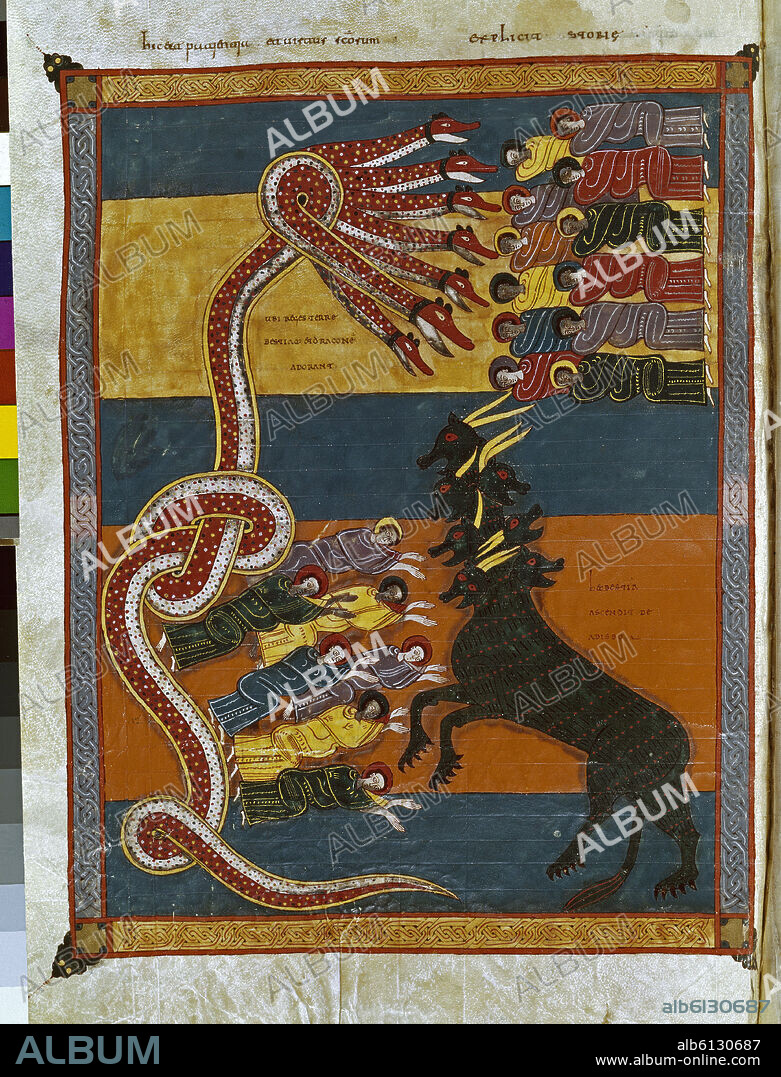 BEATO DE LIEBANA. COMENTARIOS AL APOCALIPSIS - PG 191V , LA BESTIA Y EL DRAGON SON ADORADOS.