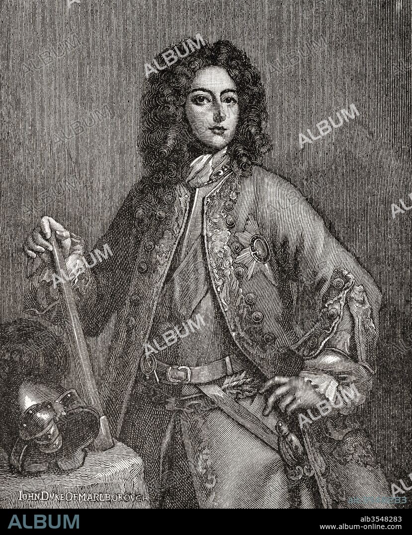 John Churchill, 1st Duke of Marlborough, Prince of Mindelheim, 1650 – 1722. English soldier and statesman. From A First Book of British History published 1925.