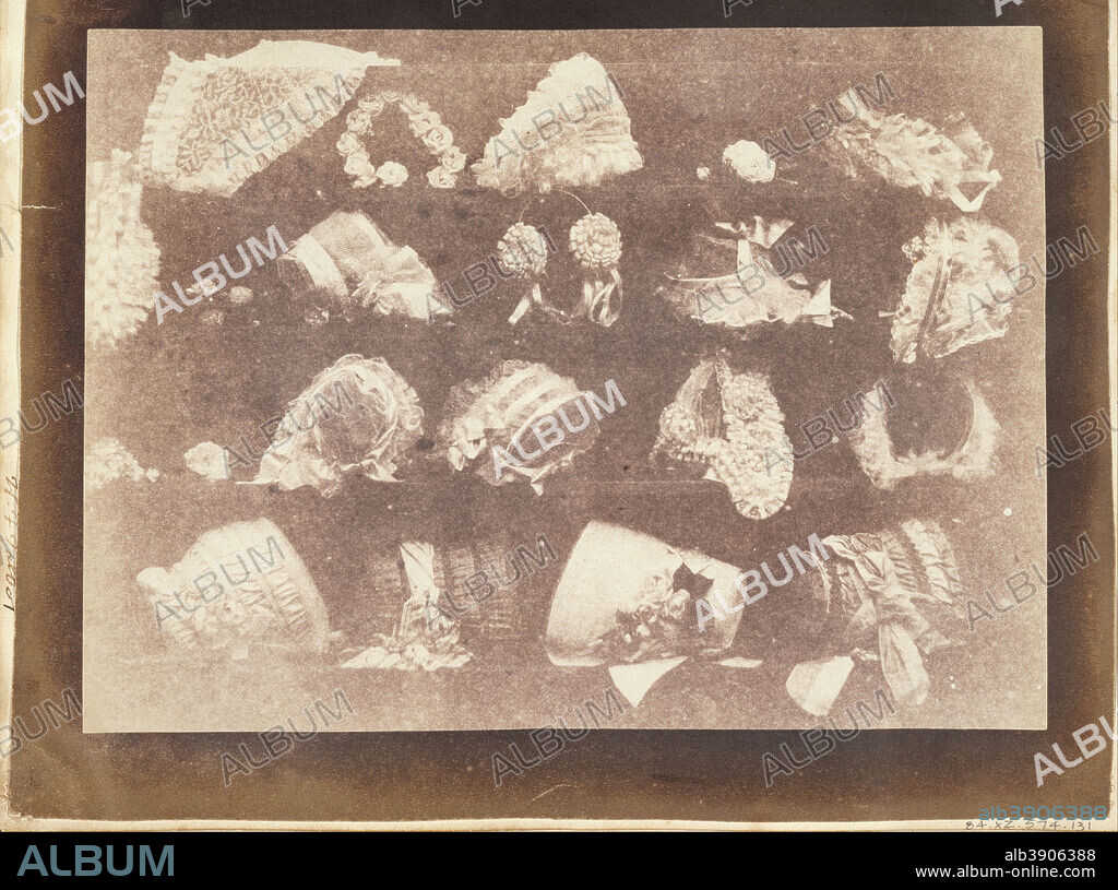 WILLIAM HENRY FOX TALBOT. [The Milliner's Window]. Date/Period: Before January 1844. Print. Salt, from a calotype negative. Height: 143 mm (5.62 in); Width: 195 mm (7.67 in).
