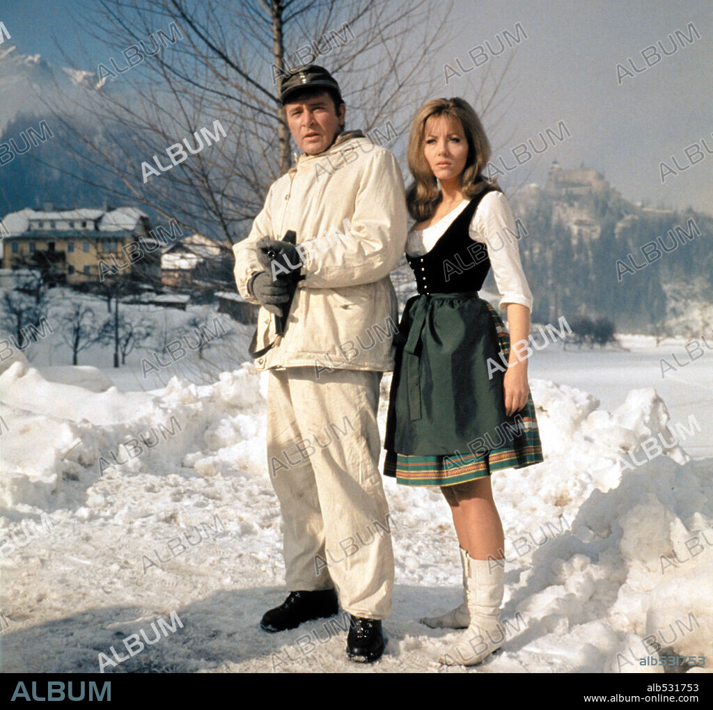 INGRID PITT and RICHARD BURTON in WHERE EAGLES DARE, 1968, directed by BRIAN G. HUTTON. Copyright M.G.M.