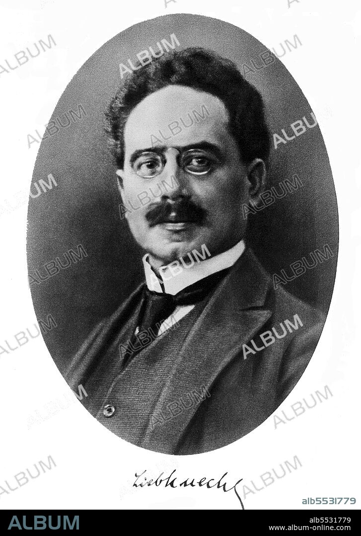 Karl Liebknecht (13 August 1871 – 15 January 1919) was a German socialist and a co-founder with Rosa Luxemburg of the Spartacist League and the Communist Party of Germany. He is best known for his opposition to World War I in the Reichstag and his role in the Spartacist uprising of 1919. The uprising was crushed by the social democrat government and the Freikorps (paramilitary units formed of World War I veterans). Liebknecht and Luxemburg were killed. After their deaths, Karl Liebknecht and Rosa Luxemburg became martyrs for German left wing politics.